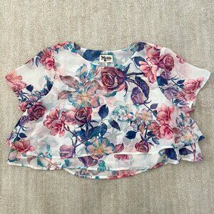 Show Me Your Mumu Candice Floral Crop Top S
